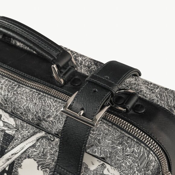 Prada AW/16 Animal Kingdom Nero & Avorio Tessuto Suitcase - Picture 9 of 16